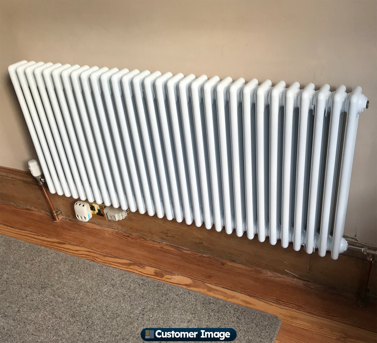 Alpha - White Column Radiator H600mm x W1355mm 3 Column - Image 4