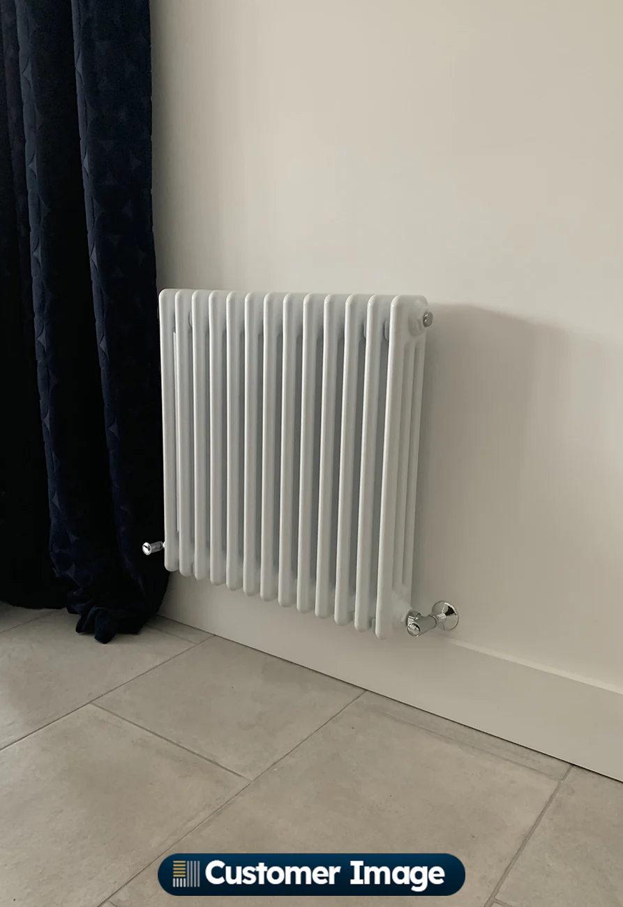 Alpha - White Column Radiator H600mm x W599mm 3 Column - Image 4