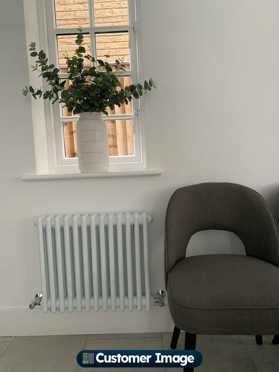 Alpha - White Column Radiator H600mm x W599mm 3 Column - Image 5