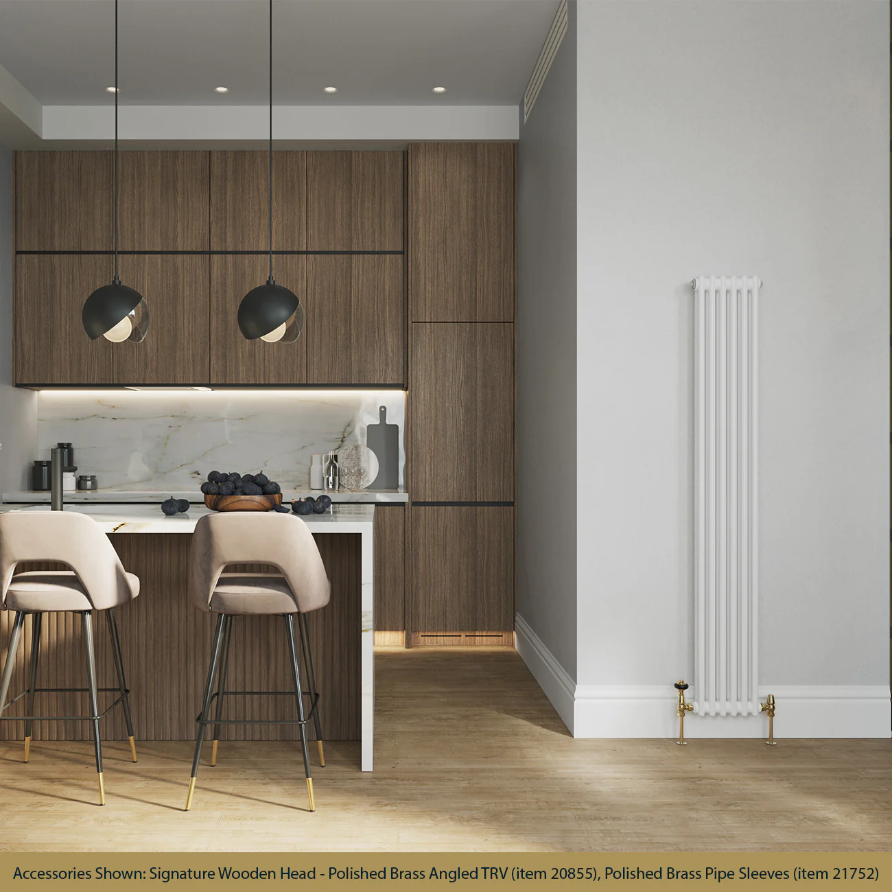 Alpha - White Vertical Column Radiator H1800mm x W284mm 2 Column - Image 2