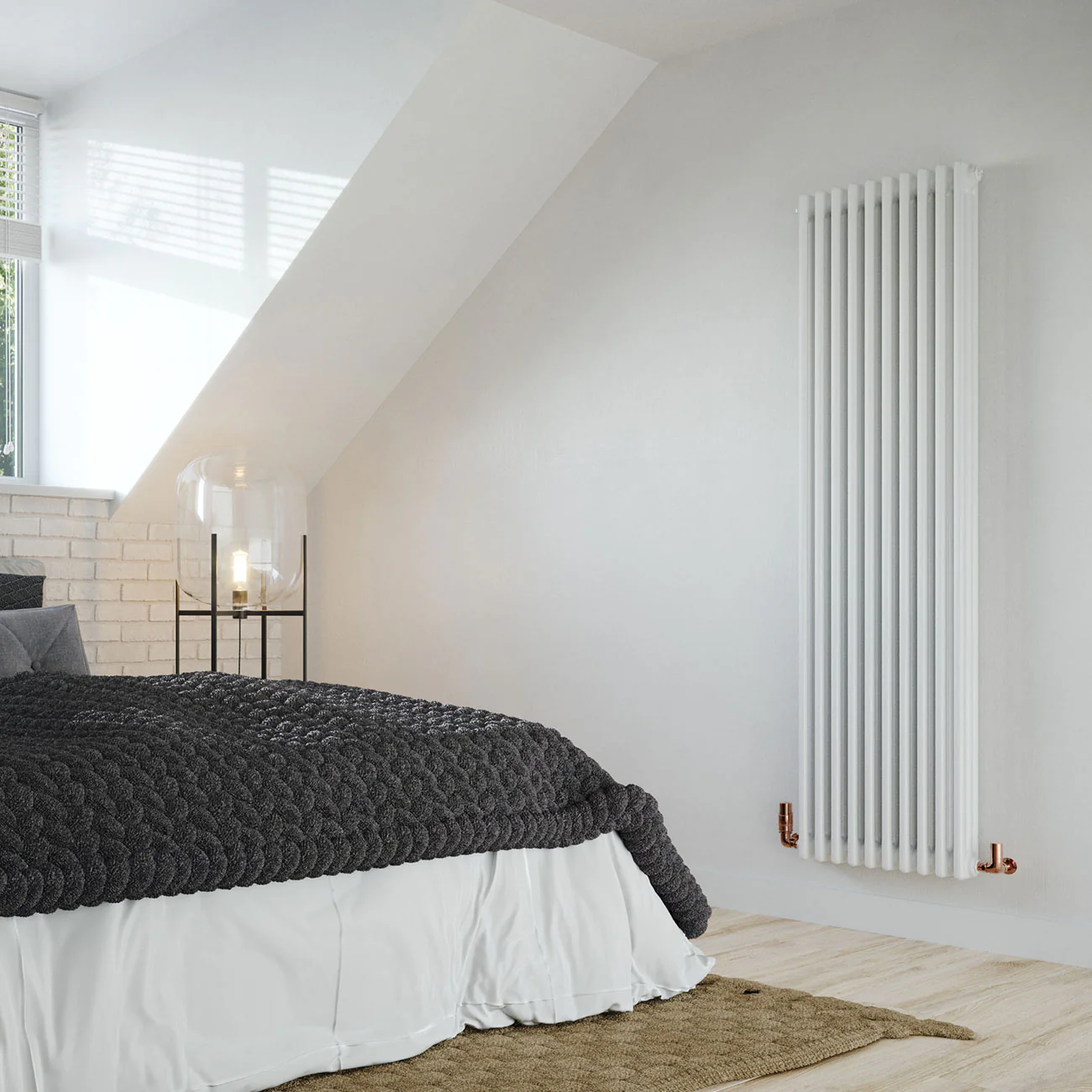 Alpha - White Vertical Column Radiator H1800mm x W465mm 3 Column - Image 2