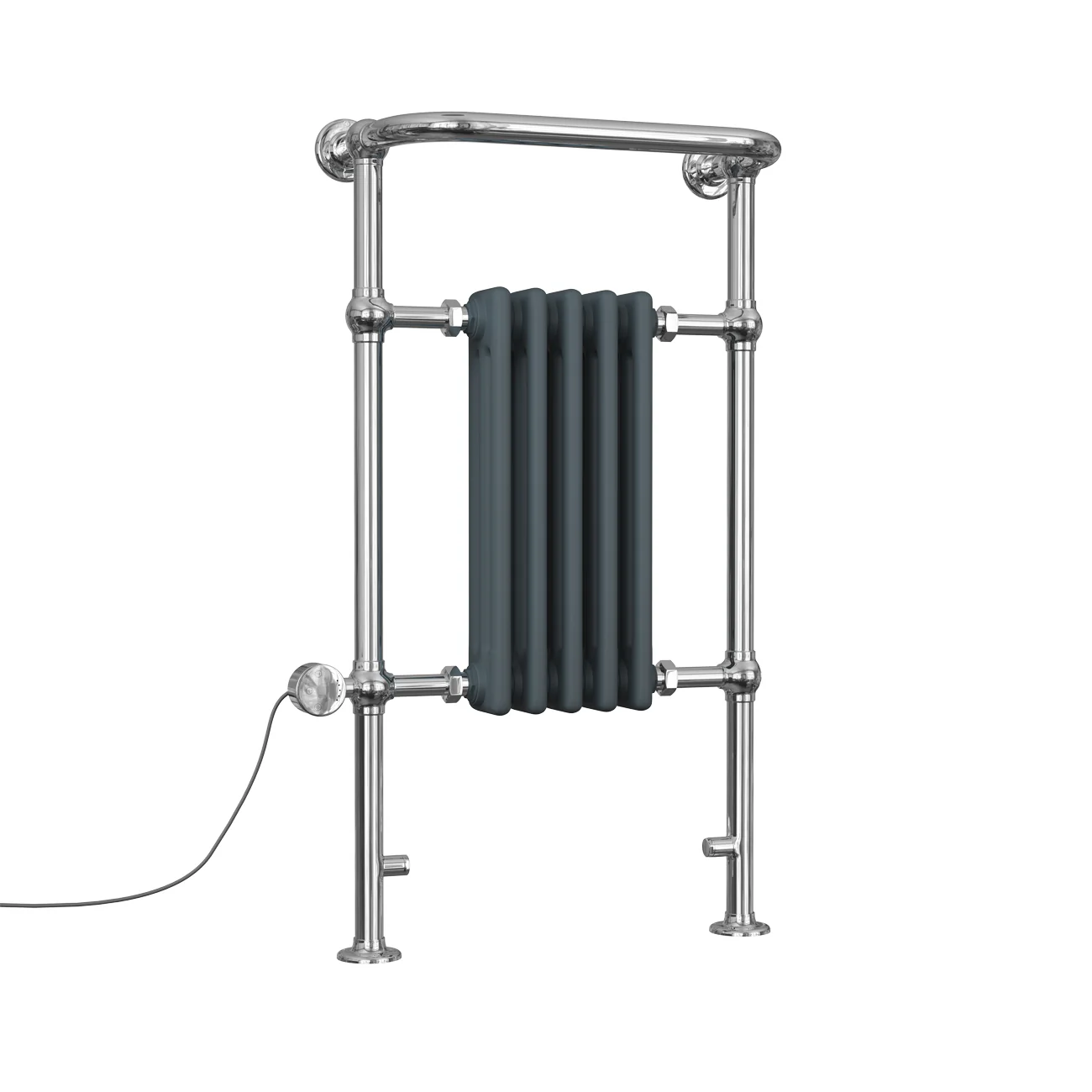 Arundel - Anthracite Traditional Electric Towel Rail H963mm x W538mm 300w Thermostatic