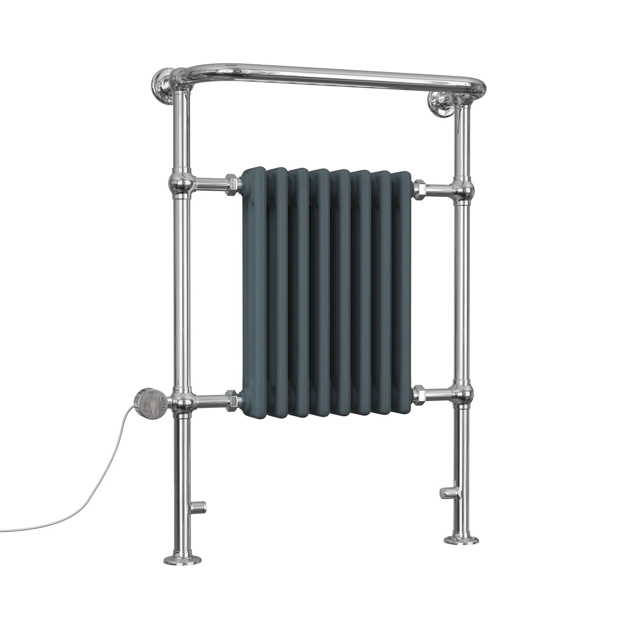 Arundel - Anthracite Traditional Electric Towel Rail H963mm x W673mm 600w Thermostatic - Image 2