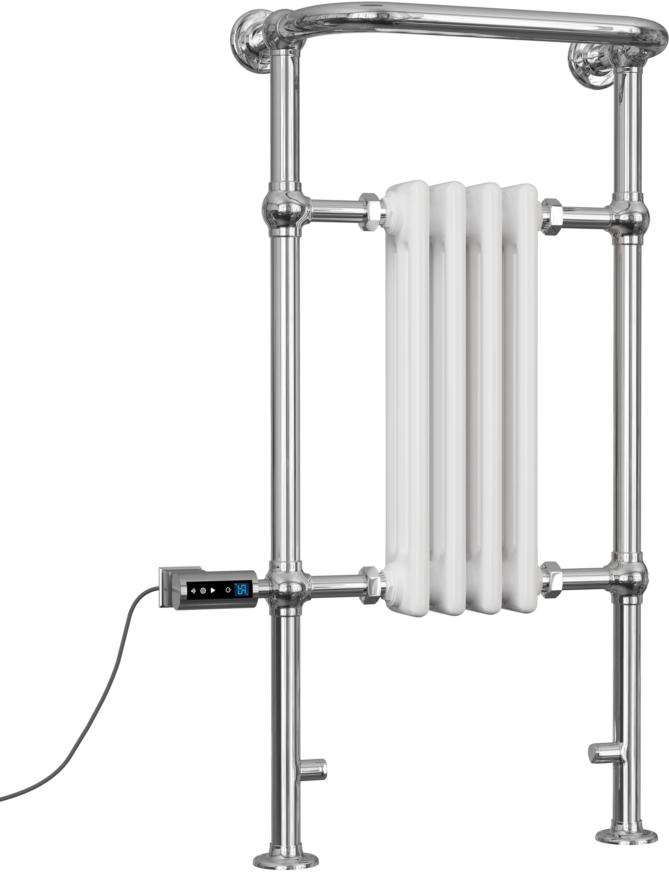 Arundel - White Traditional Electric Towel Rail H963mm x W493mm 400w Thermostatic WIFI