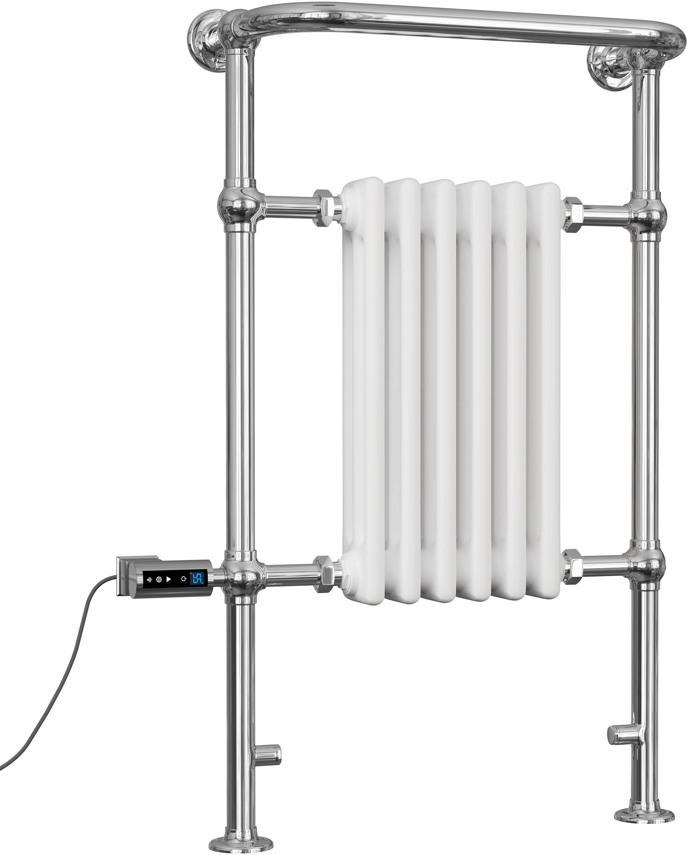 Arundel - White Traditional Electric Towel Rail H963mm x W583mm 300w Thermostatic WIFI