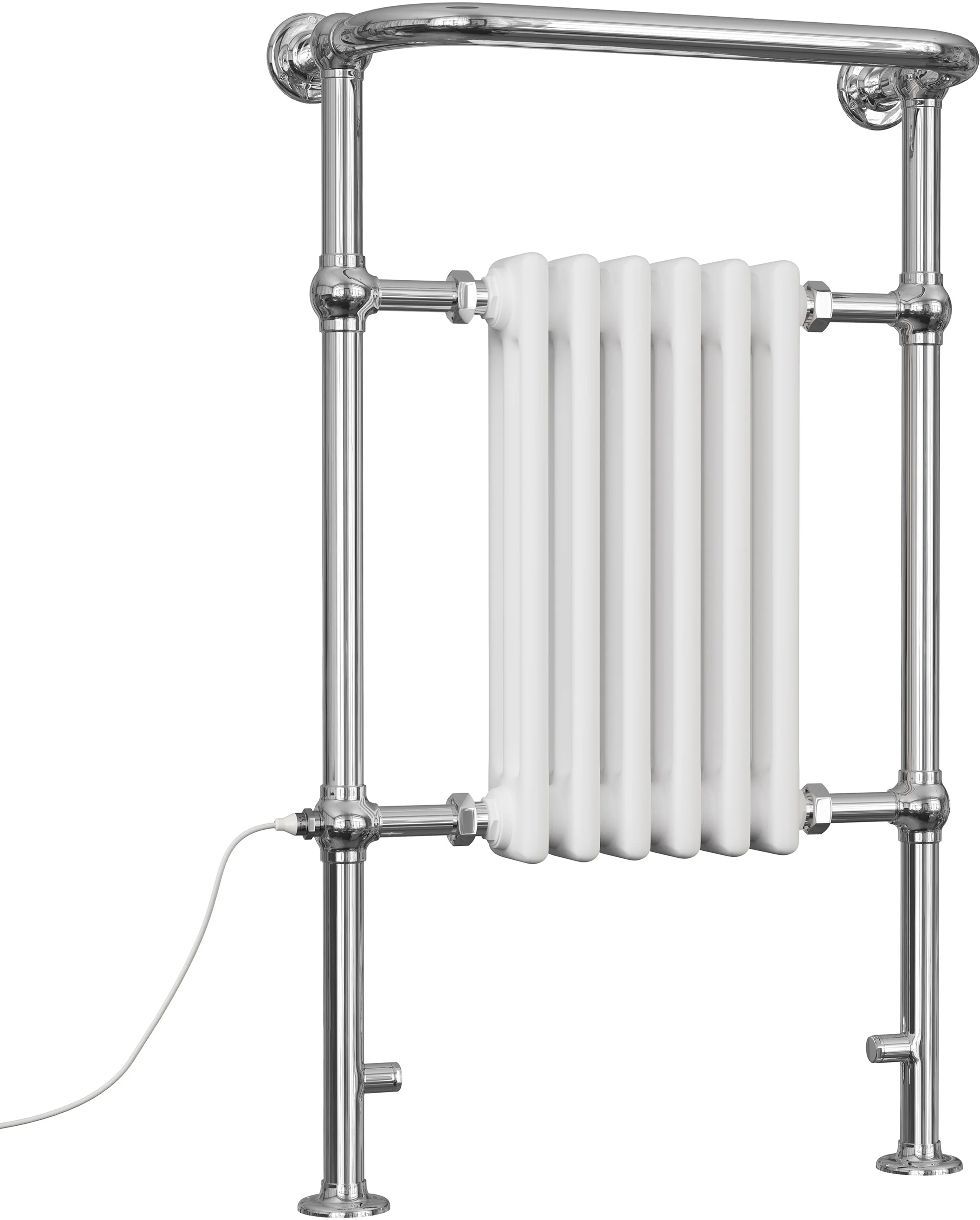 Arundel - White Traditional Electric Towel Rail H963mm x W583mm 400w Standard