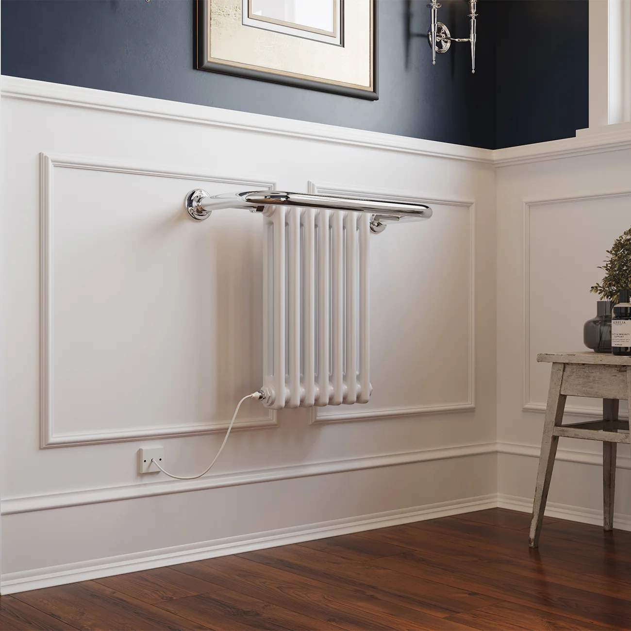 Aydon - Traditional Electric Towel Rail H491mm x W623mm 200w Standard - Image 2