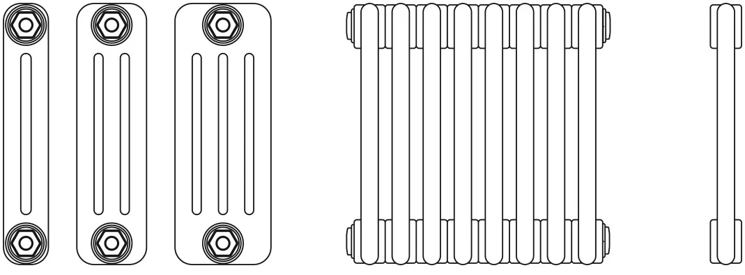 Bircham - White Vertical Column Radiator H1800mm x W386mm 2 Column - Image 3