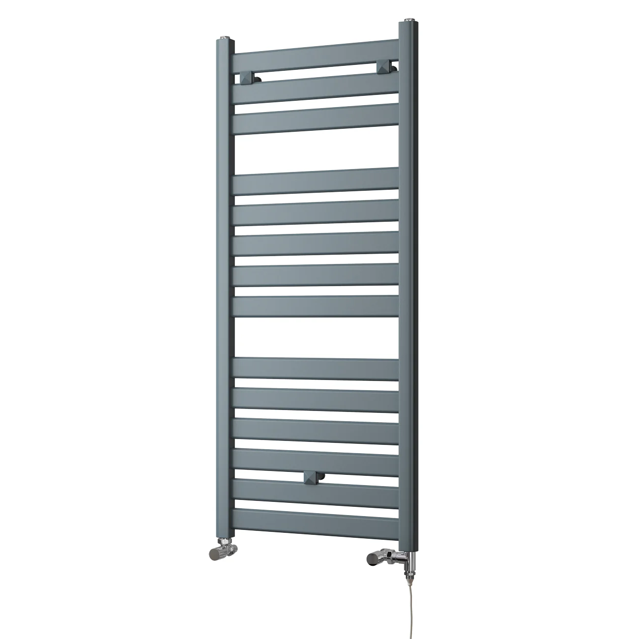 Capri - Anthracite Dual Fuel Towel Rail H1147mm x W500mm Standard - Straight - Image 2