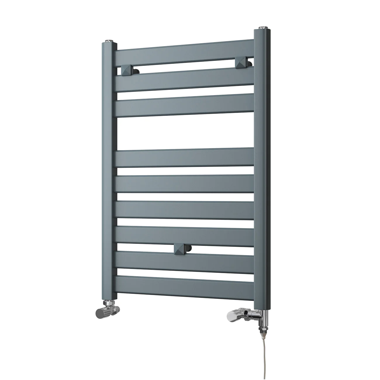 Capri - Anthracite Dual Fuel Towel Rail H719mm x W500mm Standard - Straight - Image 2