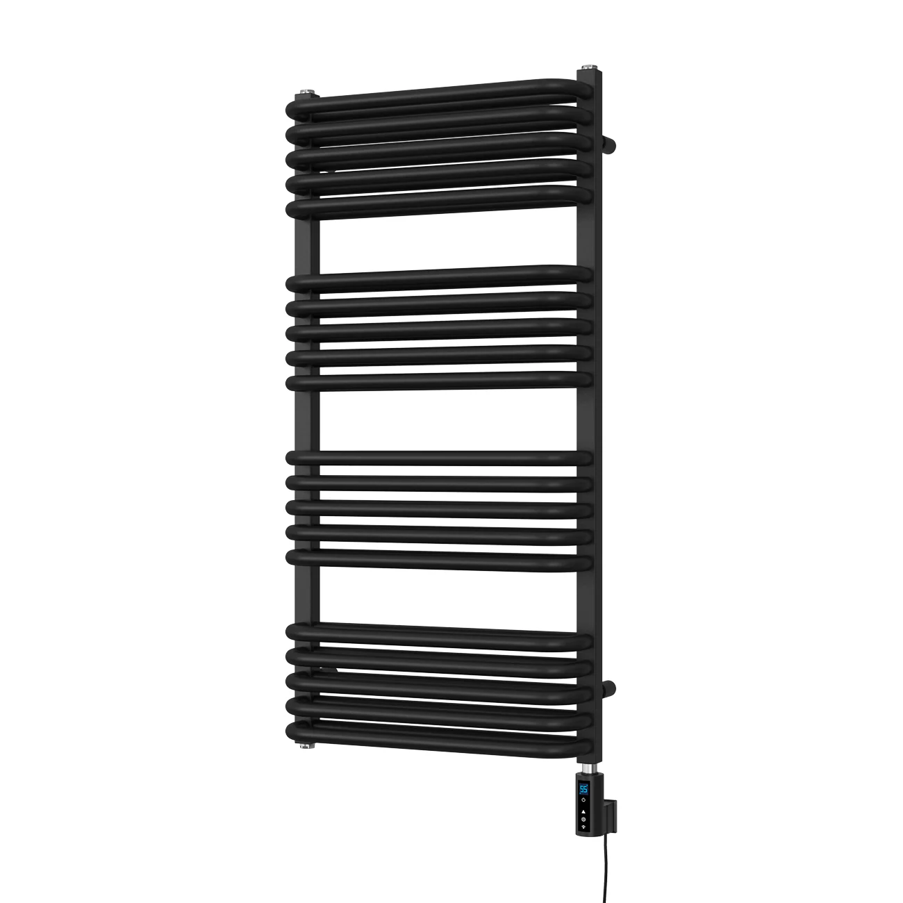 Crossmoor - Black Electric Towel Rail H1000mm x W500mm 800w Thermostatic WIFI