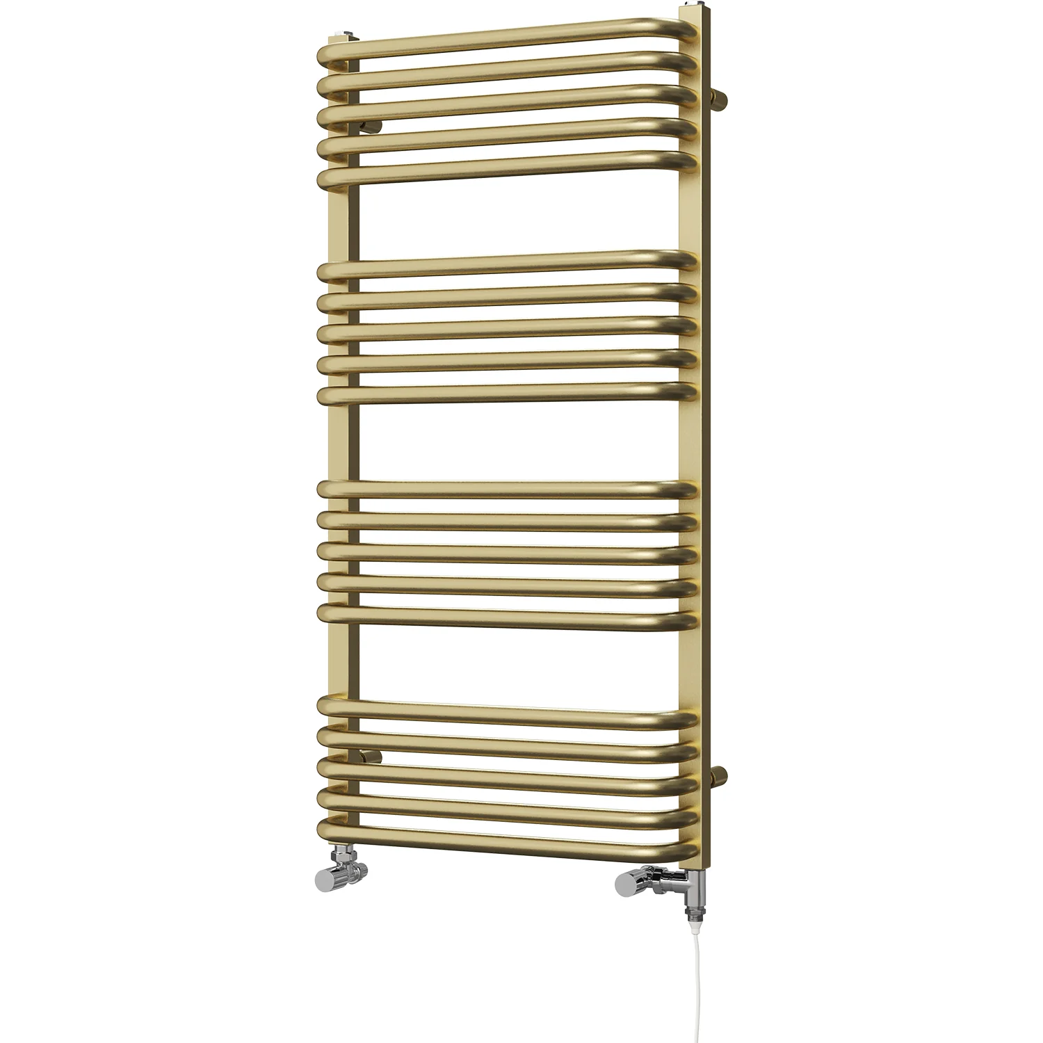 Crossmoor - Brushed Brass Dual Fuel Towel Rail H1000mm x W500mm Standard