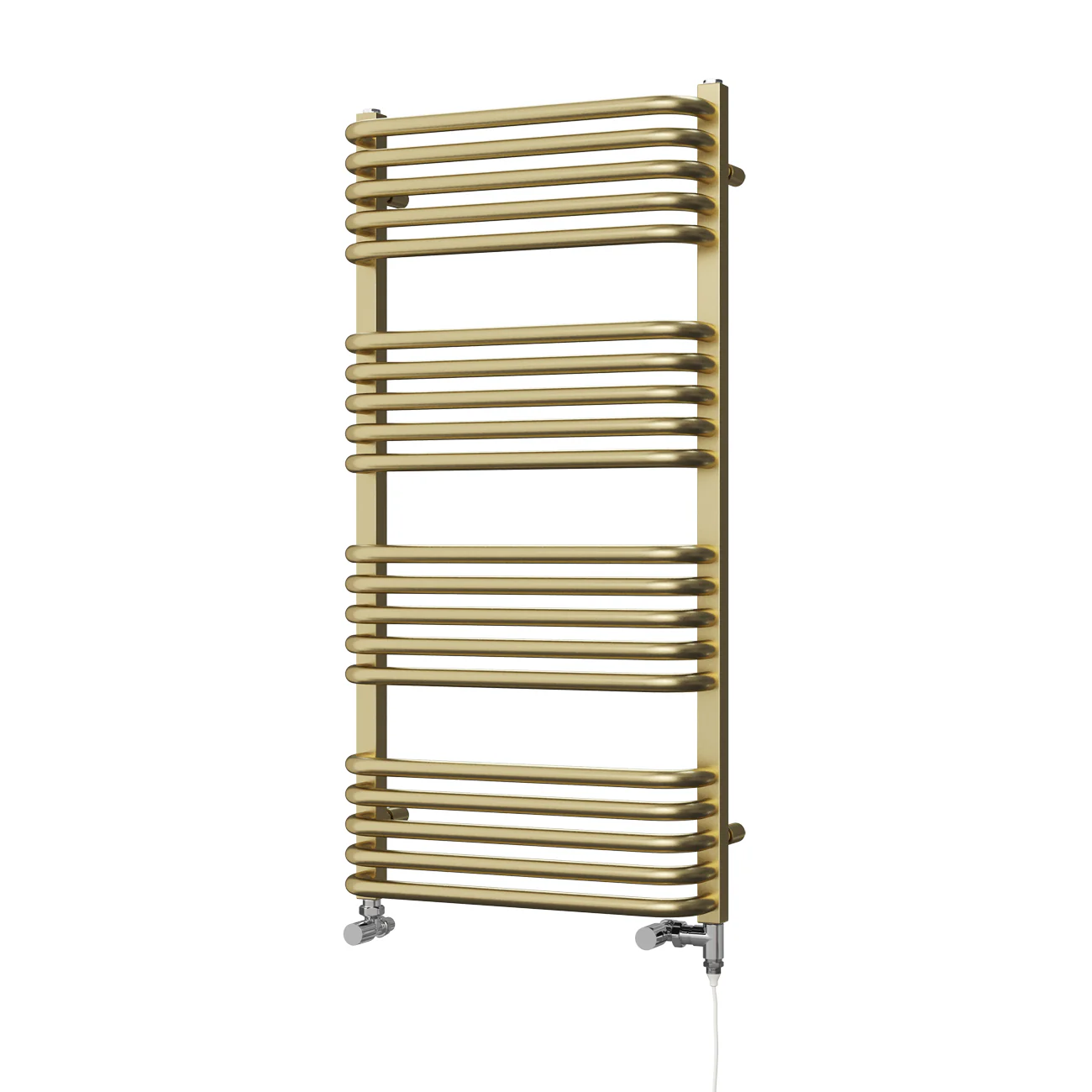 Crossmoor - Brushed Brass Dual Fuel Towel Rail H1000mm x W500mm Standard - Image 2