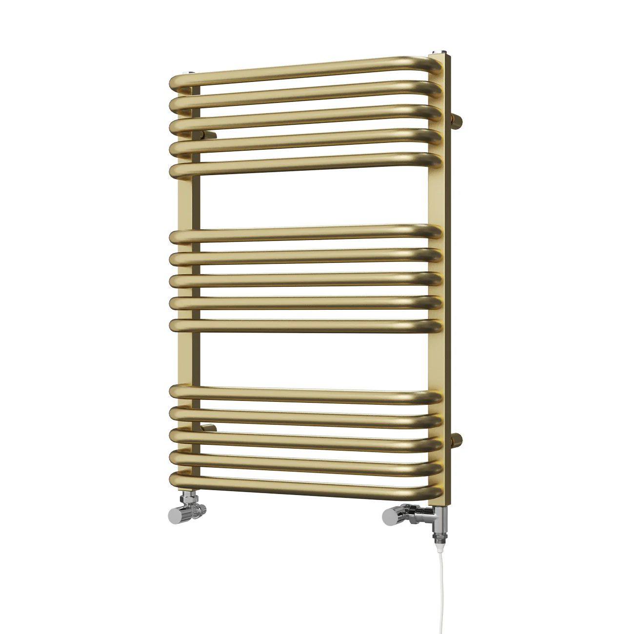 Crossmoor - Brushed Brass Dual Fuel Towel Rail H736mm x W500mm Standard - Image 2