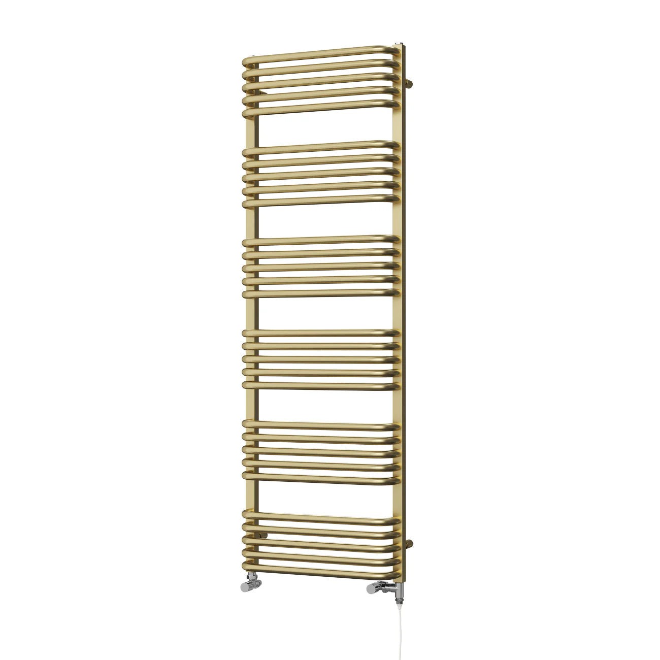 Crossmoor - Brushed Gold Dual Fuel Towel Rail H1533mm x W500mm Standard - Image 2