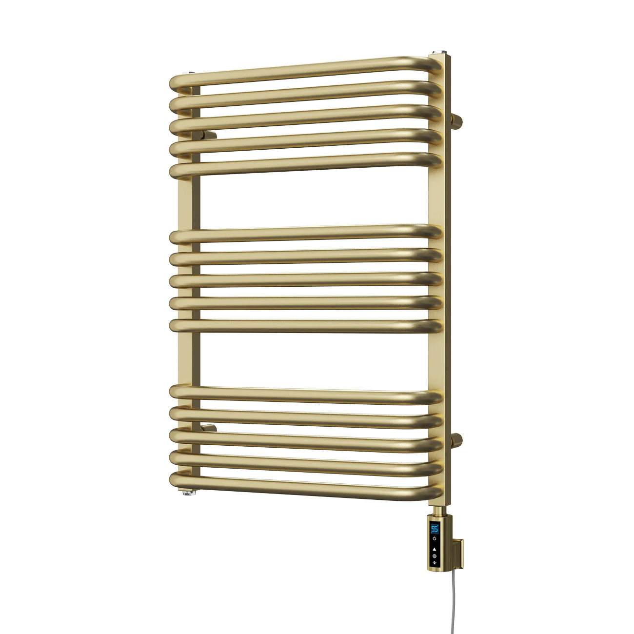 Crossmoor - Brushed Gold Electric Towel Rail H736mm x W500mm 400w Thermostatic WIFI