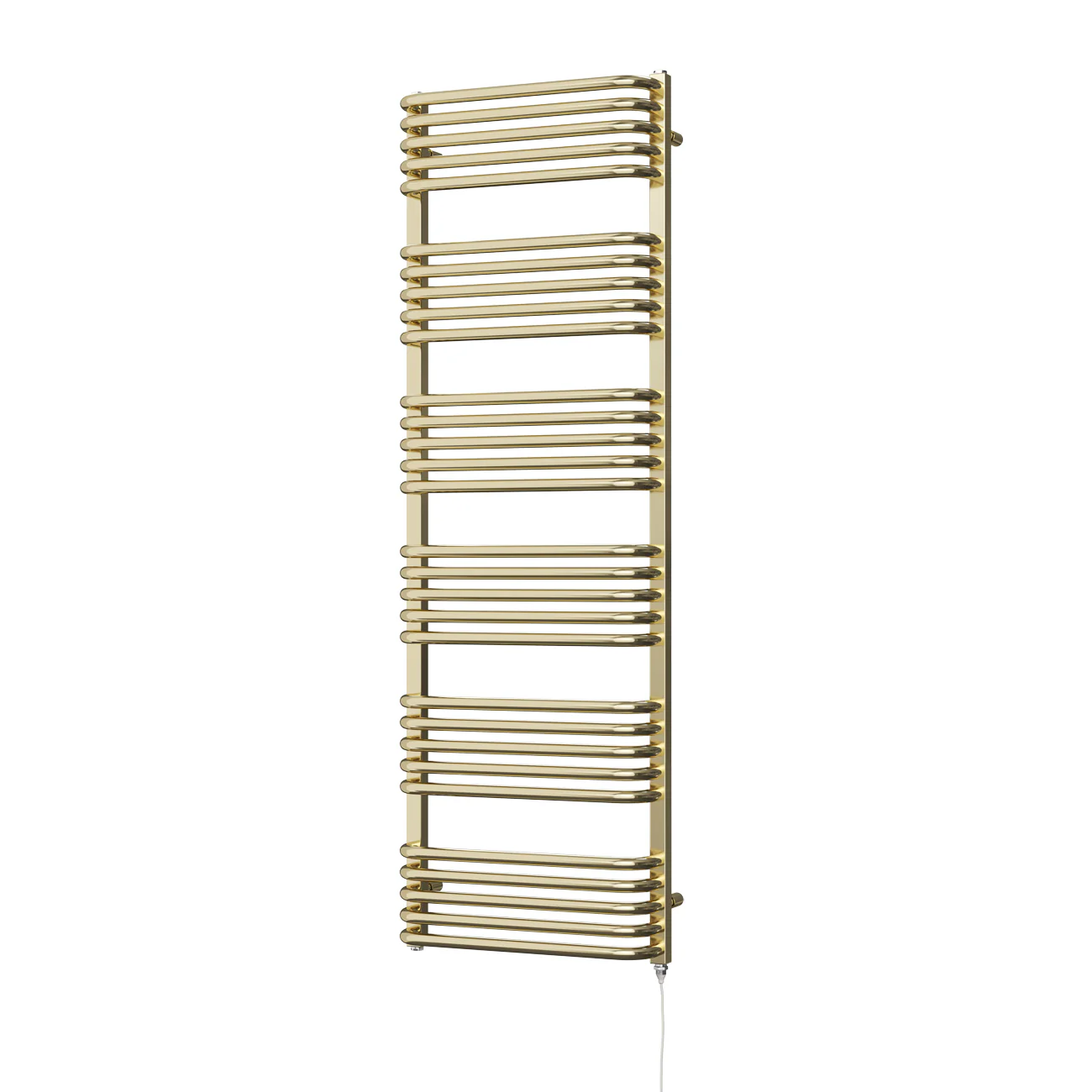 Crossmoor - Polished Brass Electric Towel Rail H1533mm x W500mm 700w Standard
