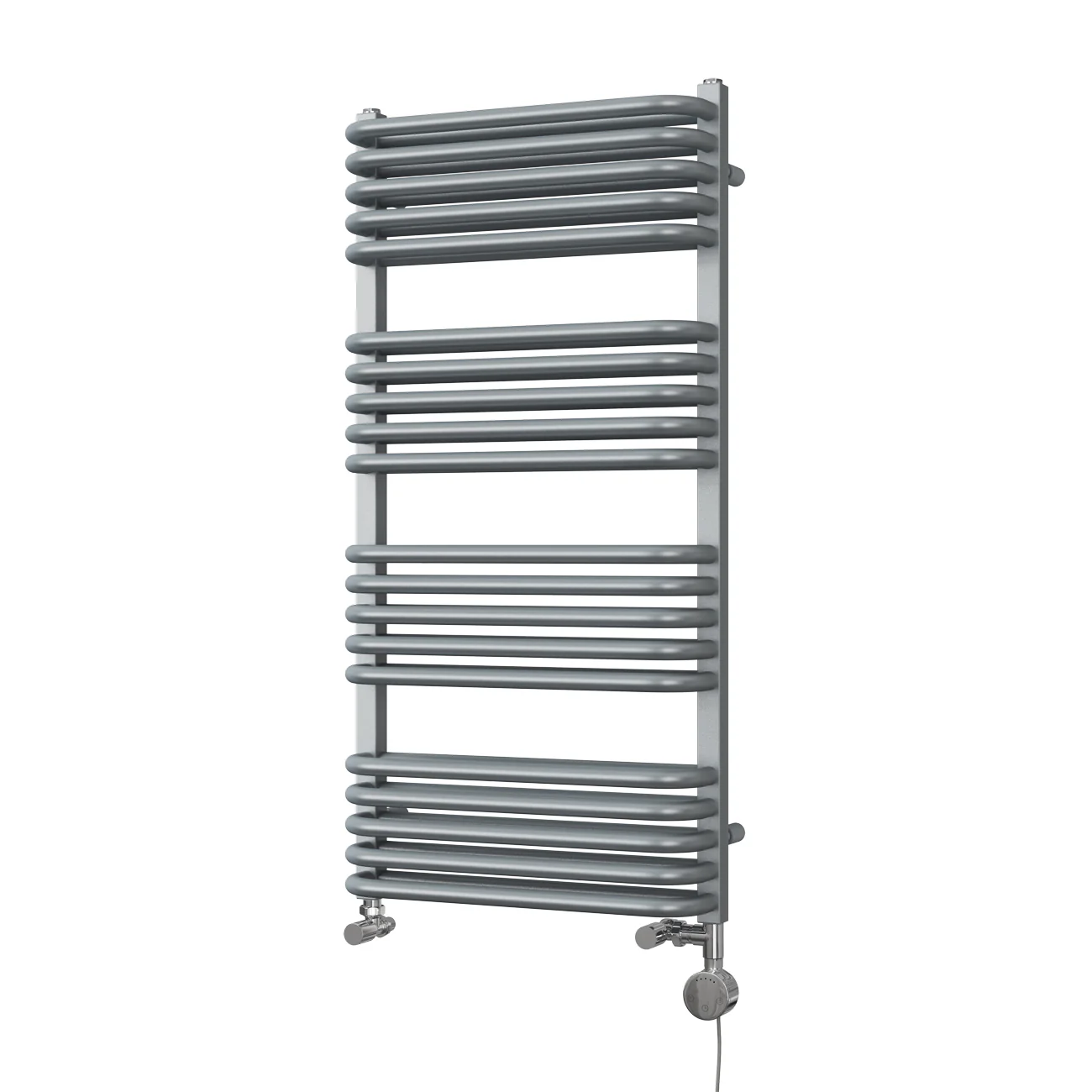 Crossmoor - Silver Dual Fuel Towel Rail H1000mm x W500mm Thermostatic - Image 2