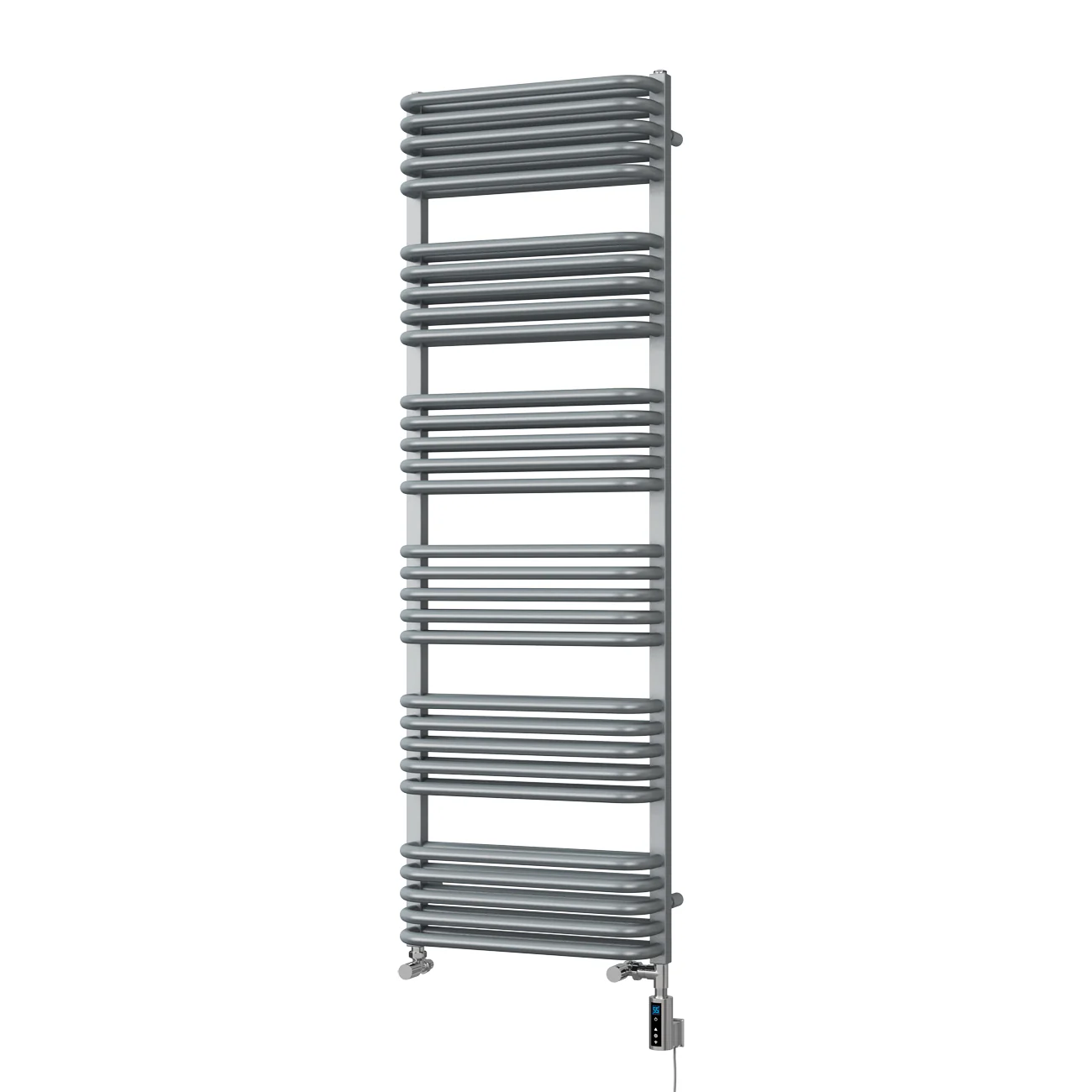 Crossmoor - Silver Dual Fuel Towel Rail H1533mm x W500mm Thermostatic WIFI - Image 2