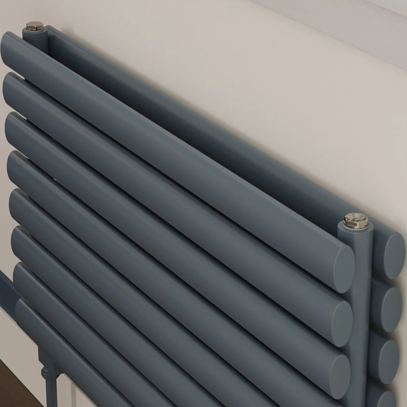 Derry Traditional - Silver Nickel Thermostatic Radiator Valve & Installation Kit Angled 15mm - Image 3