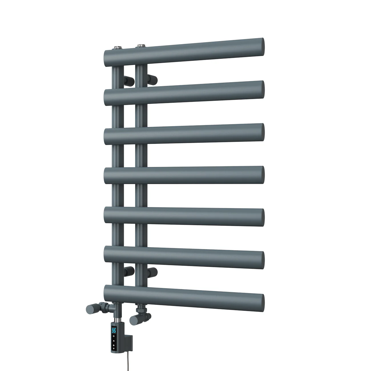 Elyan - Anthracite Dual Fuel Towel Rail H766mm x W500mm Thermostatic WIFI - Image 2