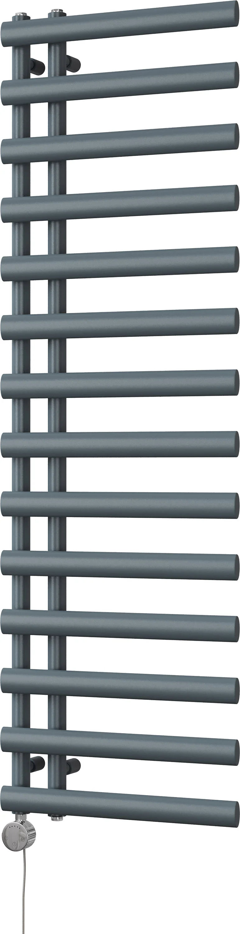 Elyan - Anthracite Electric Towel Rail H1592mm x W500mm 700w Thermostatic