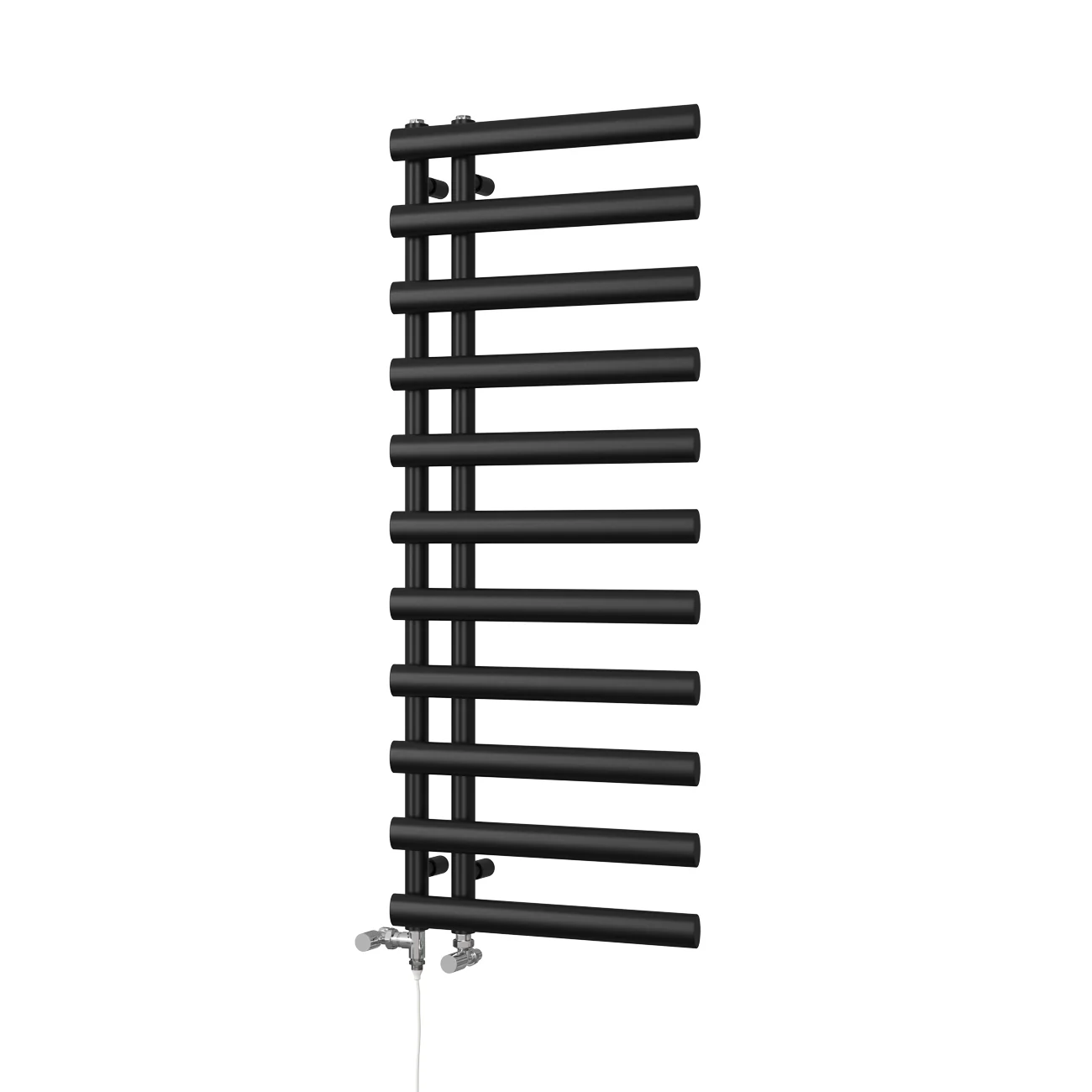 Elyan - Black Dual Fuel Towel Rail H1238mm x W500mm Standard - Image 2