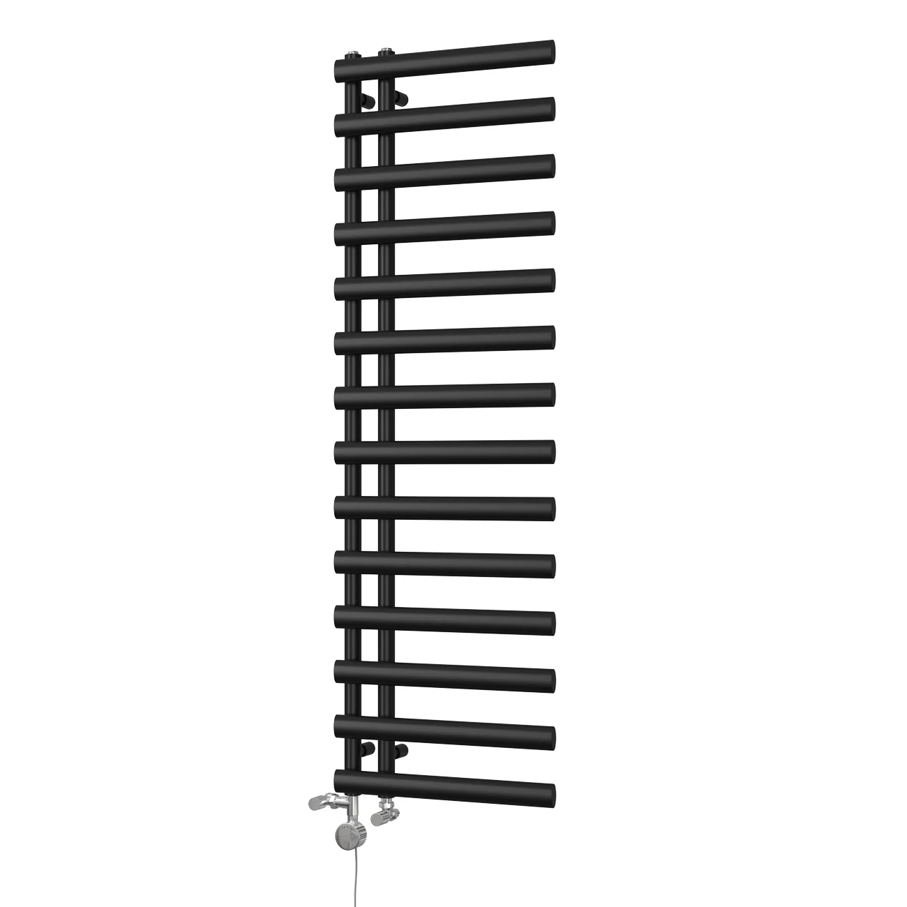 Elyan - Black Dual Fuel Towel Rail H1592mm x W500mm Thermostatic - Image 2