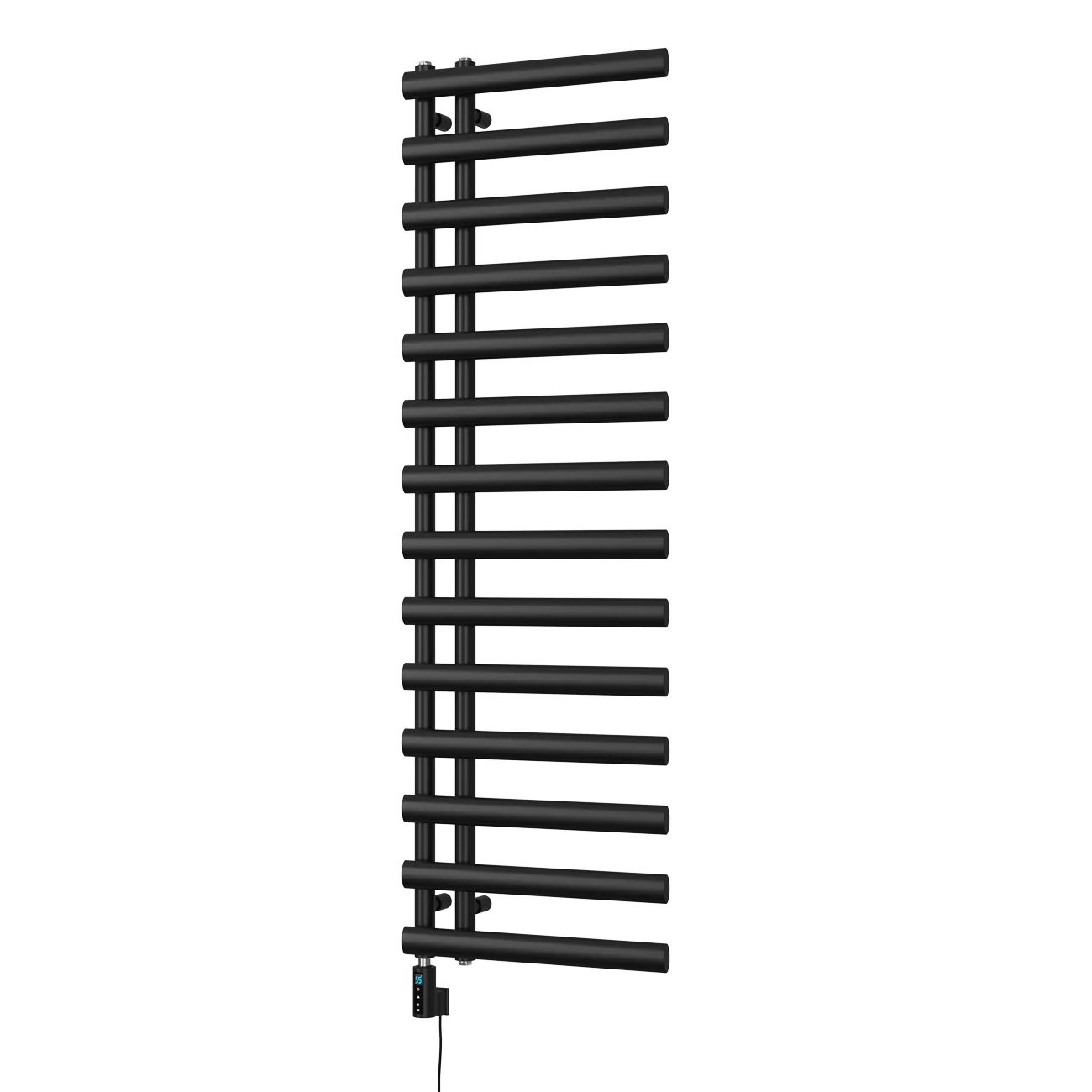 Elyan - Black Electric Towel Rail H1592mm x W500mm 700w Thermostatic WIFI - Image 2