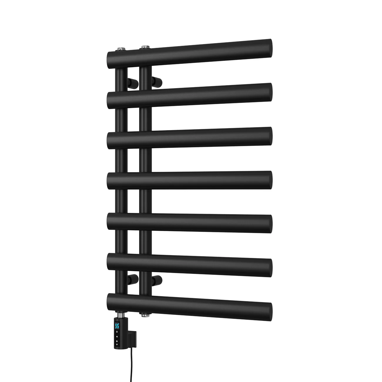 Elyan - Black Electric Towel Rail H766mm x W500mm 300w Thermostatic WIFI - Image 2