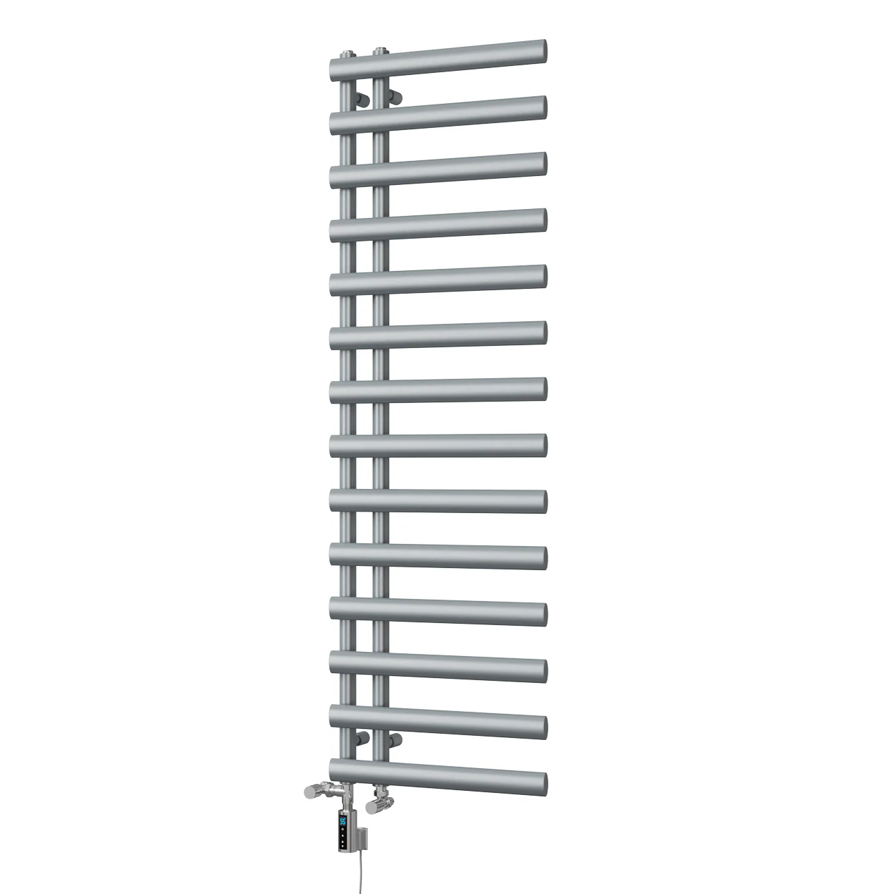 Elyan - Silver Dual Fuel Towel Rail H1592mm x W500mm Thermostatic WIFI - Image 2