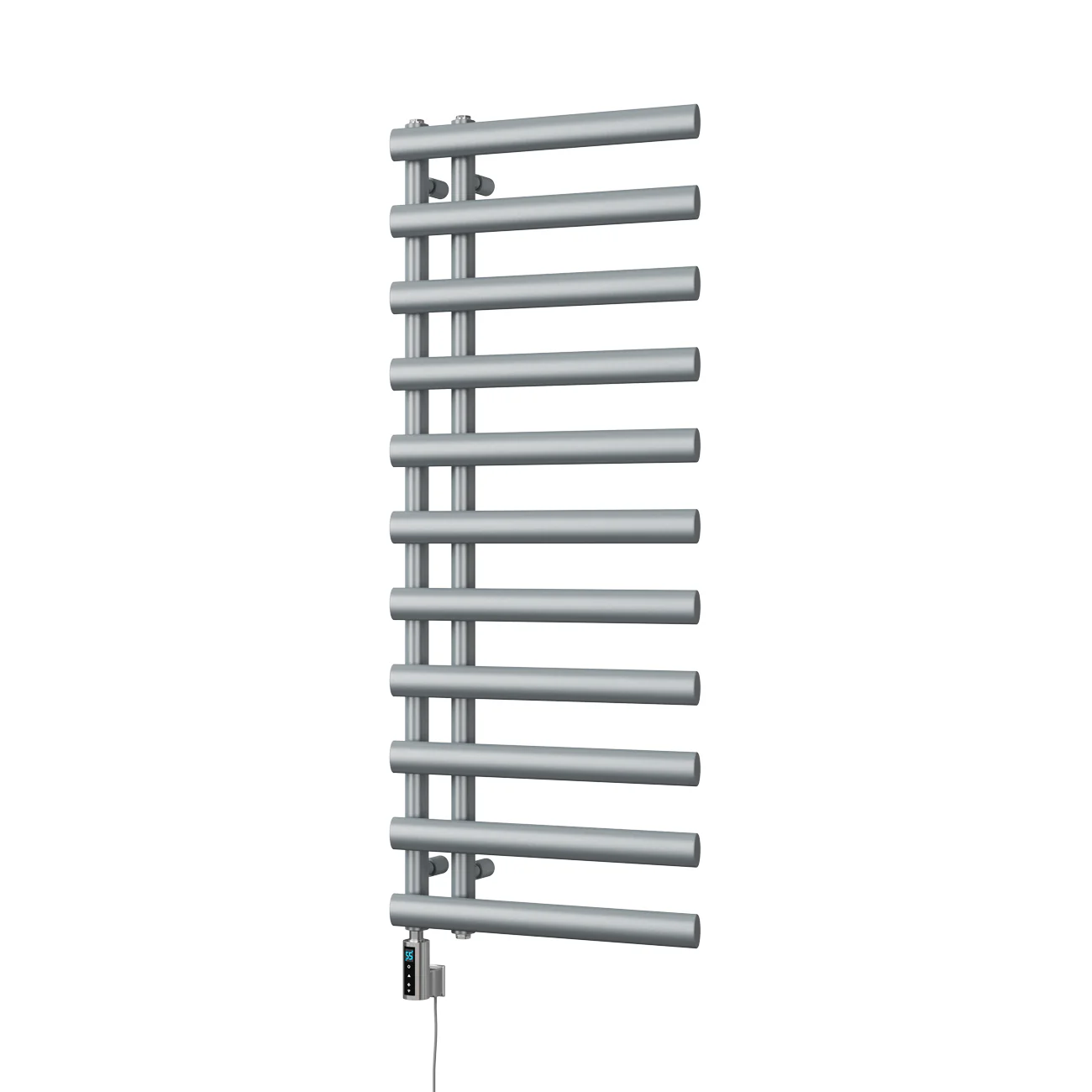 Elyan - Silver Electric Towel Rail H1238mm x W500mm 500w Thermostatic WIFI - Image 2
