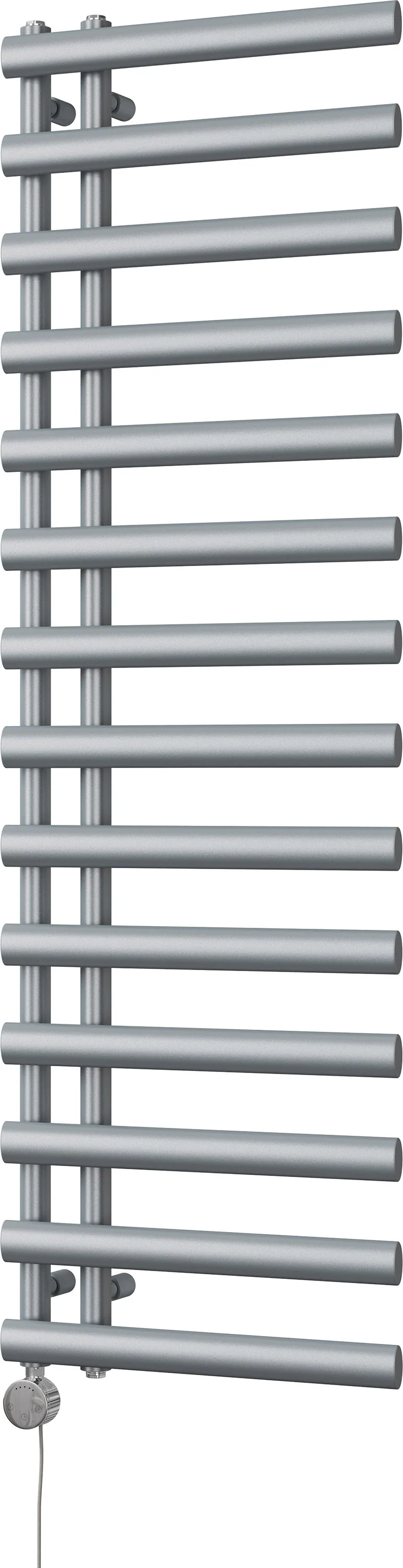 Elyan - Silver Electric Towel Rail H1592mm x W500mm 700w Thermostatic