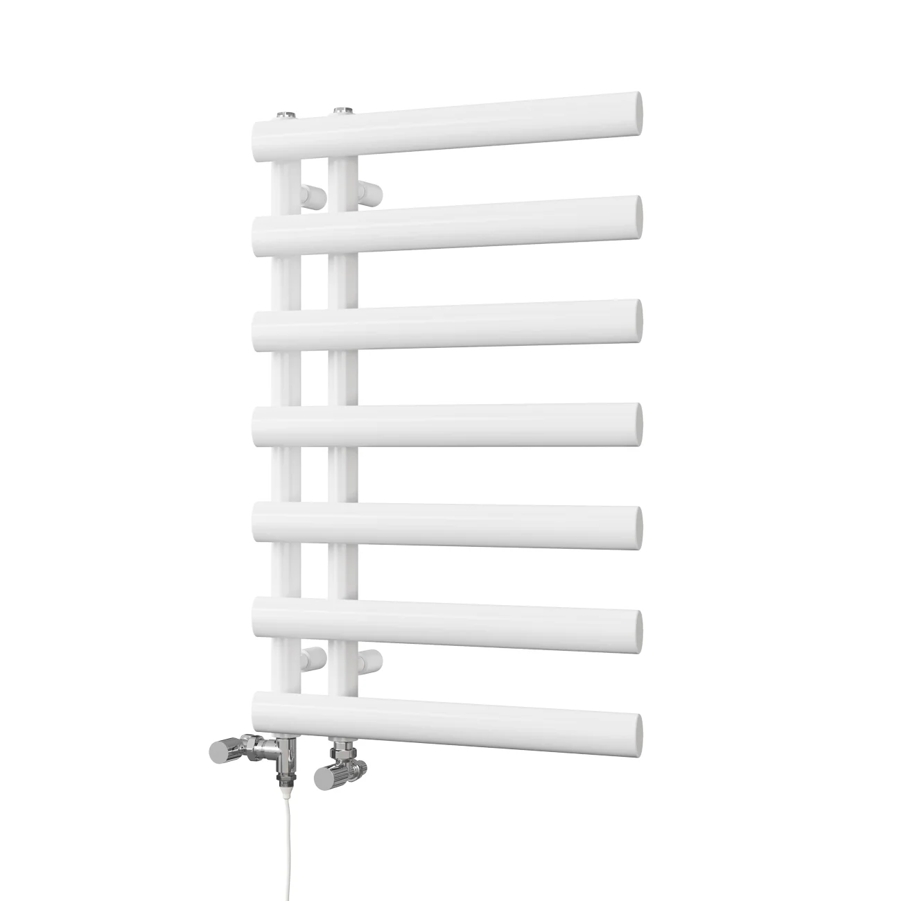 Elyan - White Dual Fuel Towel Rail H766mm x W500mm Standard - Image 2