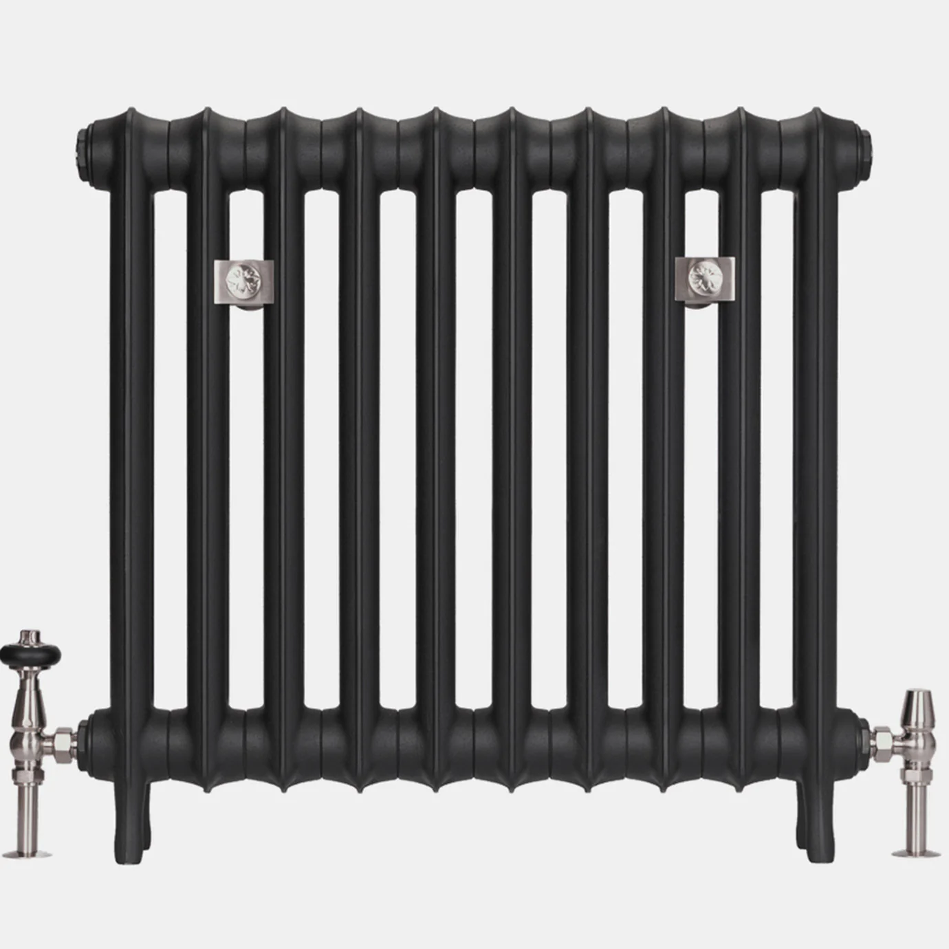 Emmeline I - Anthracite Cast Iron Column Radiator H665mm x W695mm 1 Column - Floor Standing - Image 2