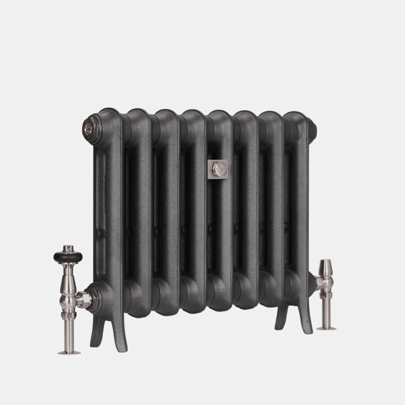 Emmeline I - Ceramic White Cast Iron Column Radiator H465mm x W562mm 1 Column - Floor Standing - Image 4