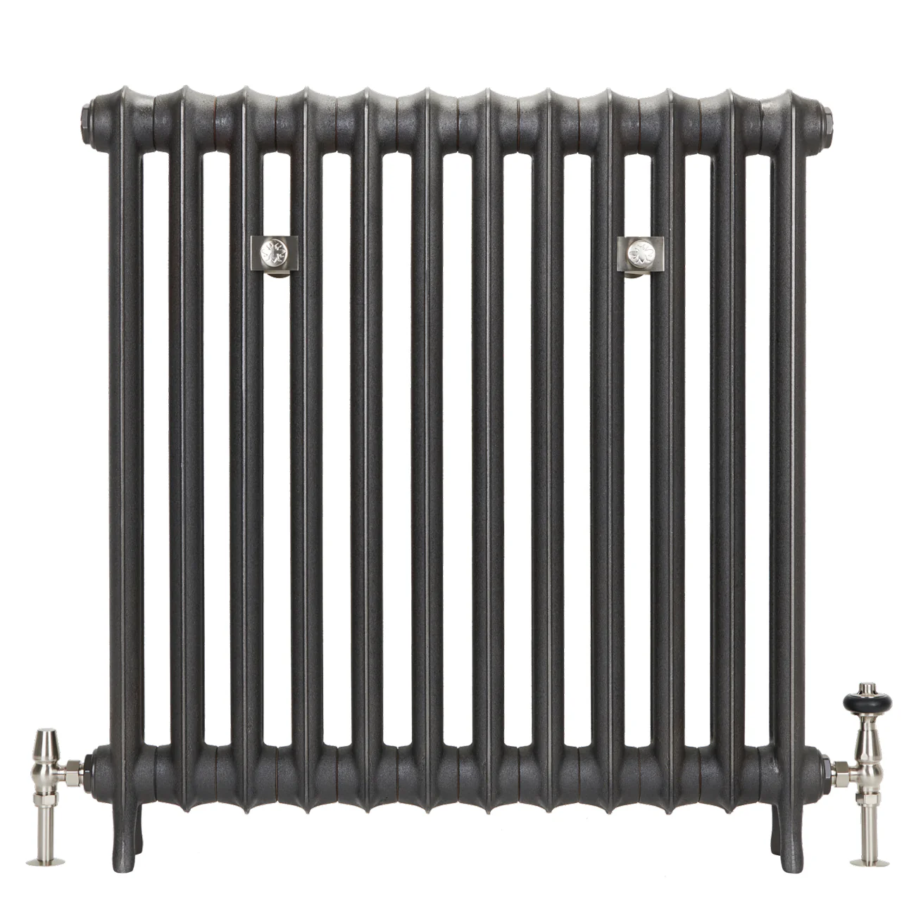 Emmeline I - Chalk White Cast Iron Column Radiator H865mm x W895mm 1 Column - Floor Standing - Image 2