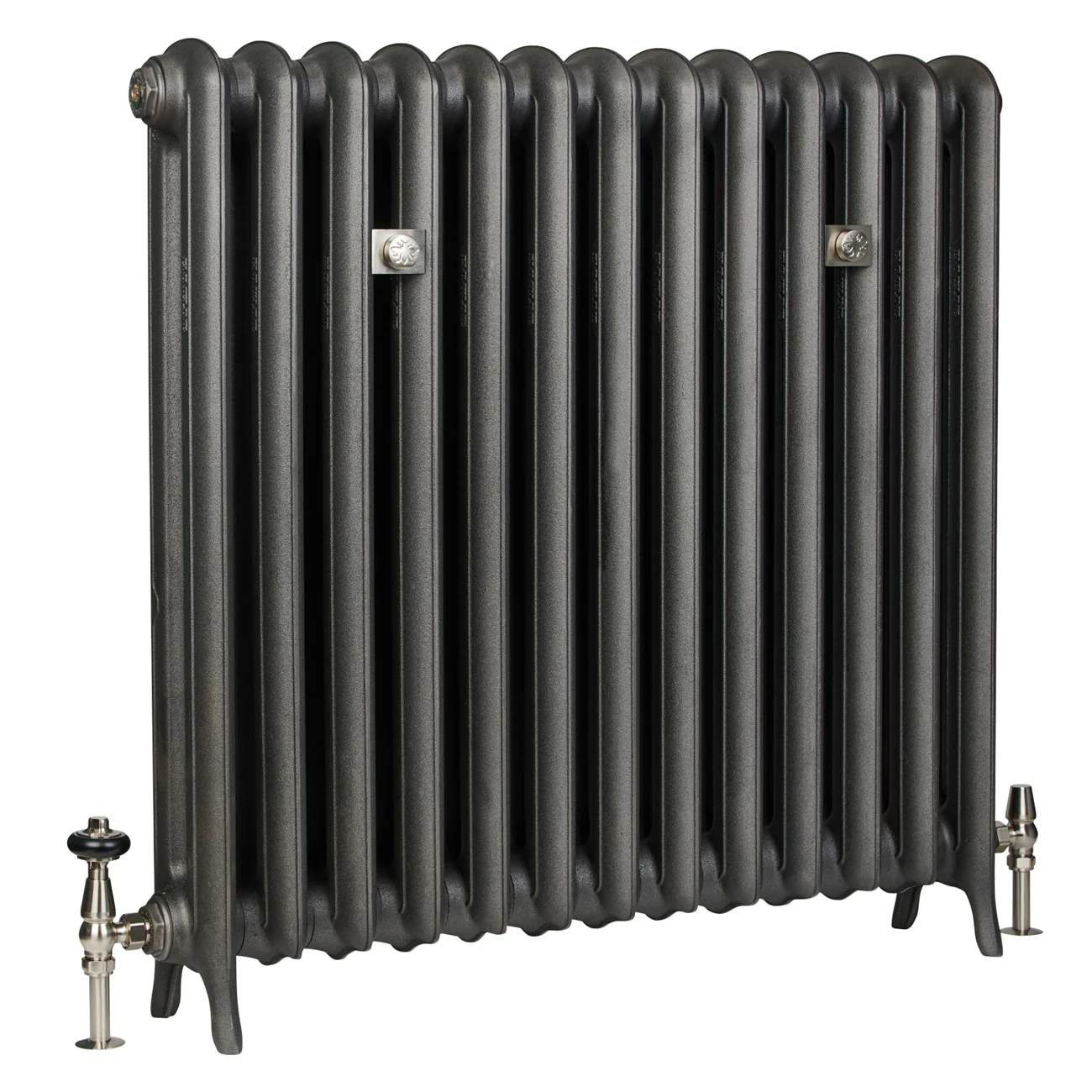 Emmeline II - Anthracite Cast Iron Column Radiator H870mm x W828mm 2 Column - Floor Standing - Image 4