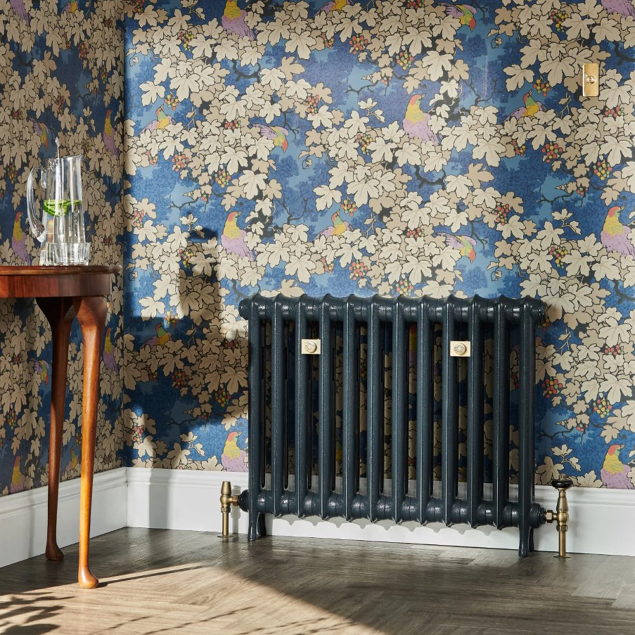 Emmeline II - Midnight Ink Cast Iron Column Radiator H470mm x W1094mm 2 Column - Floor Standing - Image 3
