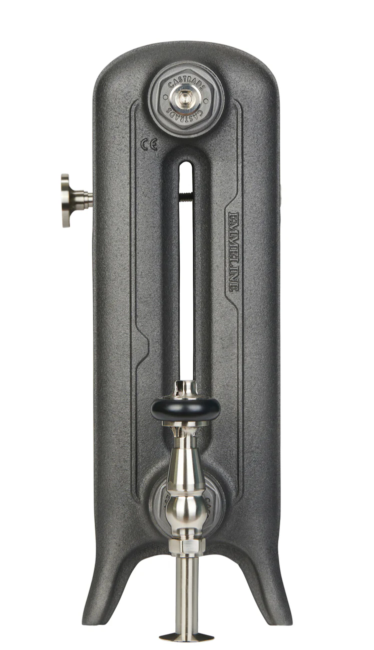 Emmeline II - Pebble Grey Cast Iron Column Radiator H470mm x W496mm 2 Column - Floor Standing - Image 4