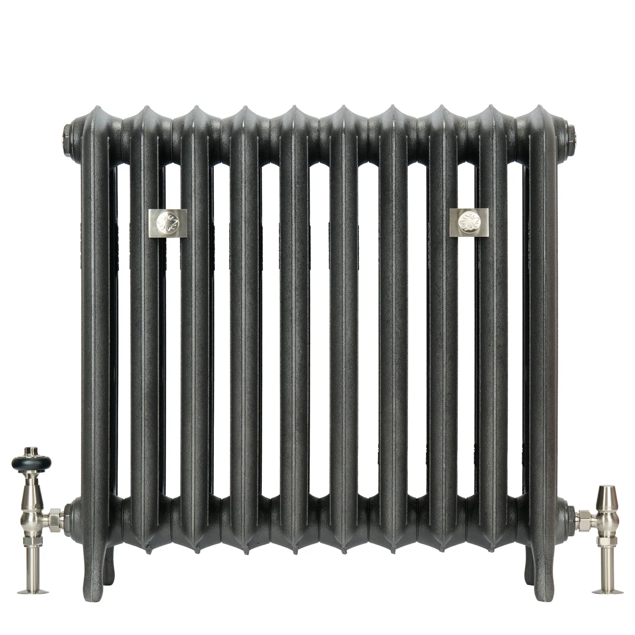 Emmeline III - Ceramic White Cast Iron Column Radiator H670mm x W429mm 3 Column - Floor Standing - Image 2