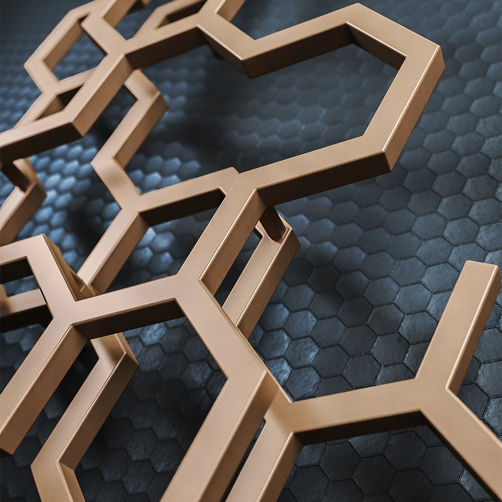 Hex - Copper Vertical Designer Radiator H1220mm x W486mm Single Panel - Image 6