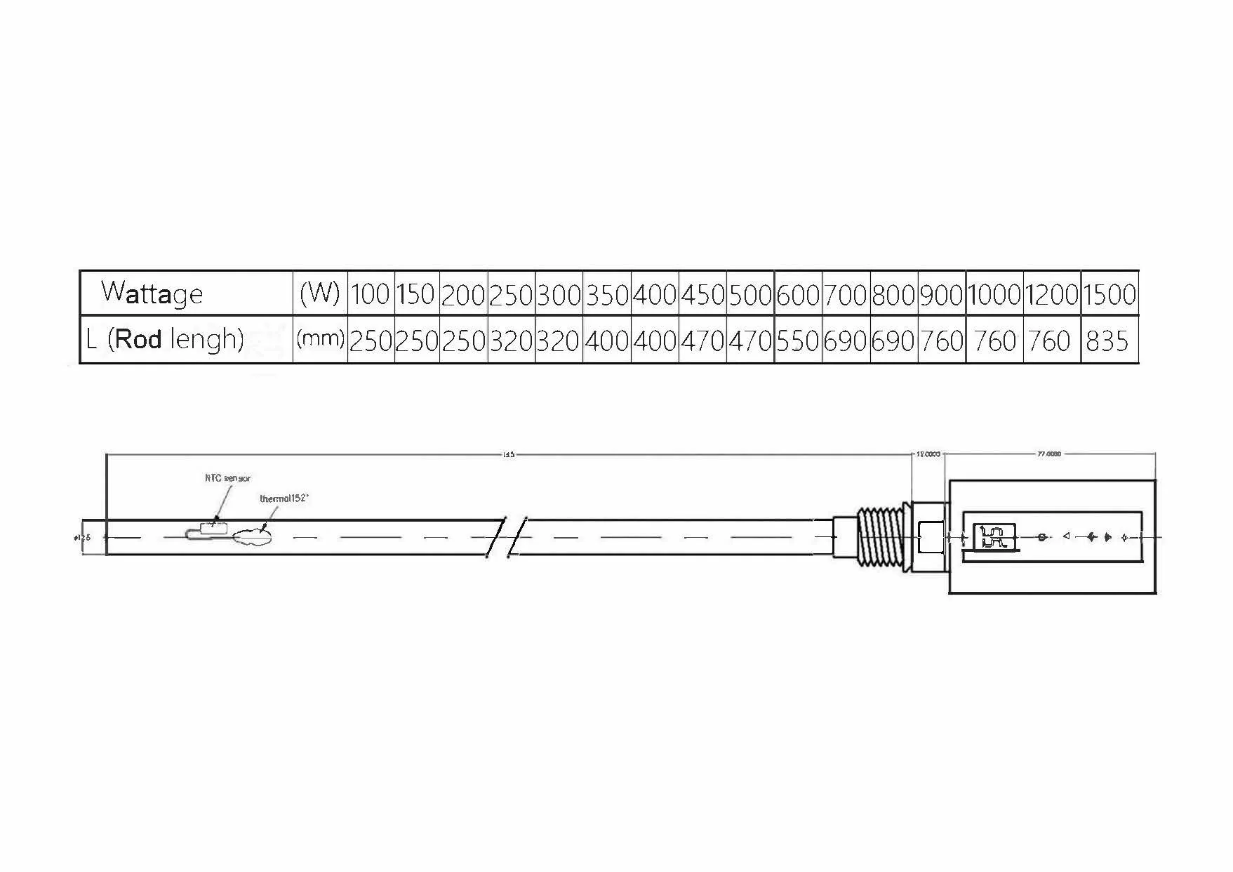 INOW+ - Anthracite Heating Element 600w Thermostatic WIFI - Image 3
