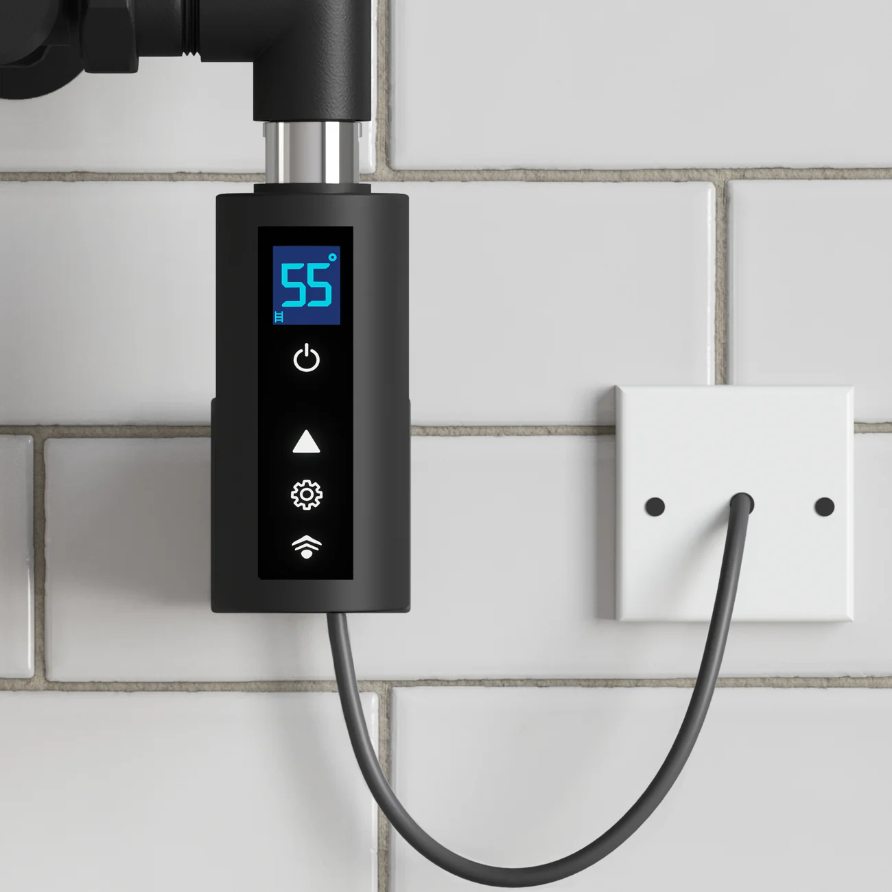 INOW+ - Black Heating Element 1200w Thermostatic WIFI - Image 2