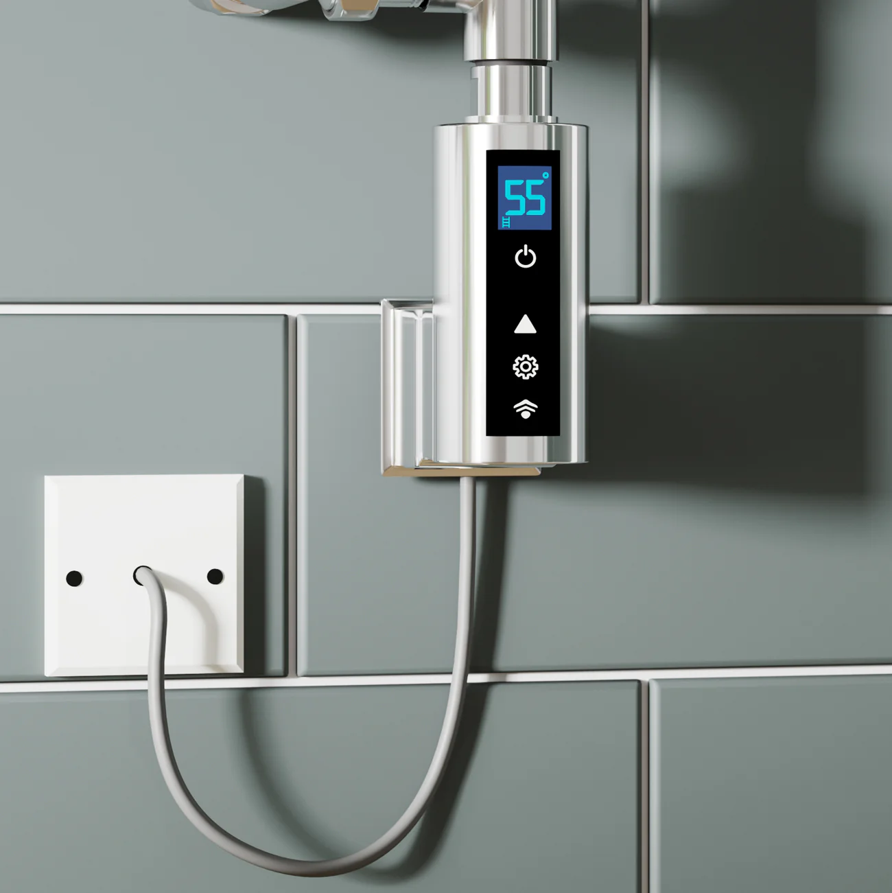 INOW+ - Chrome Heating Element 1200w Thermostatic WIFI - Image 2