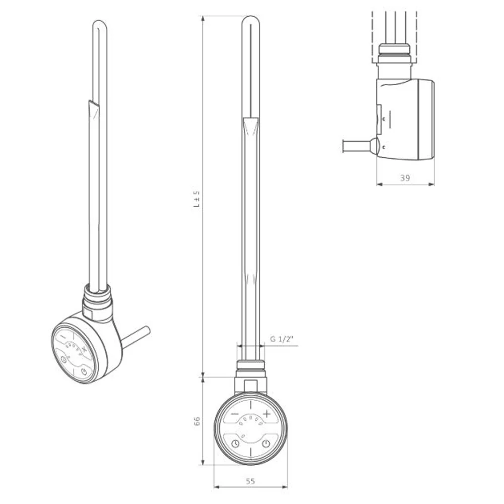 MOA Chrome - Electric Element 200w Thermostatic - Image 3