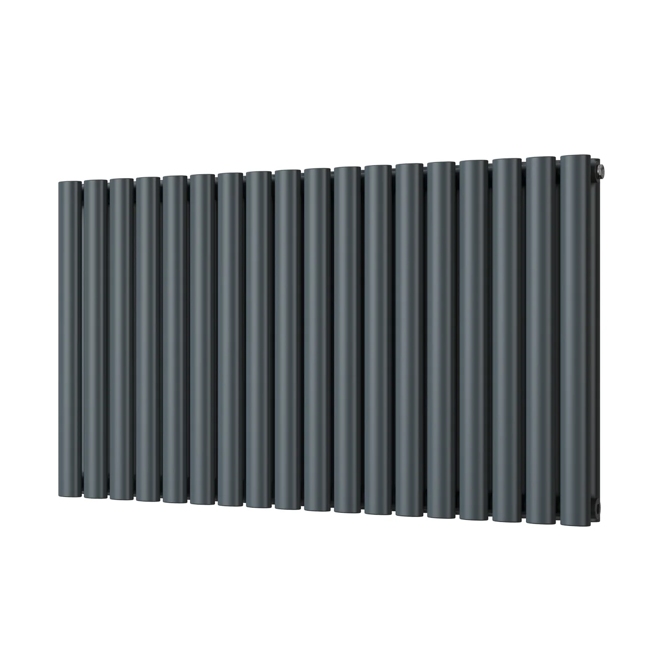 Omeara - Anthracite Designer Radiator H600mm x W1044mm Double Panel - Feet Included
