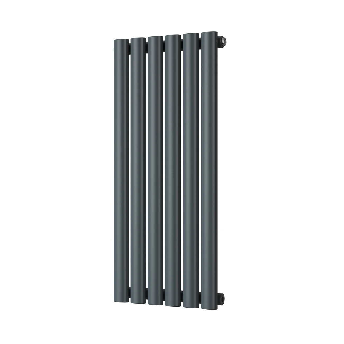 Omeara - Anthracite Designer Radiator H800mm x W348mm Single Panel - Feet Included