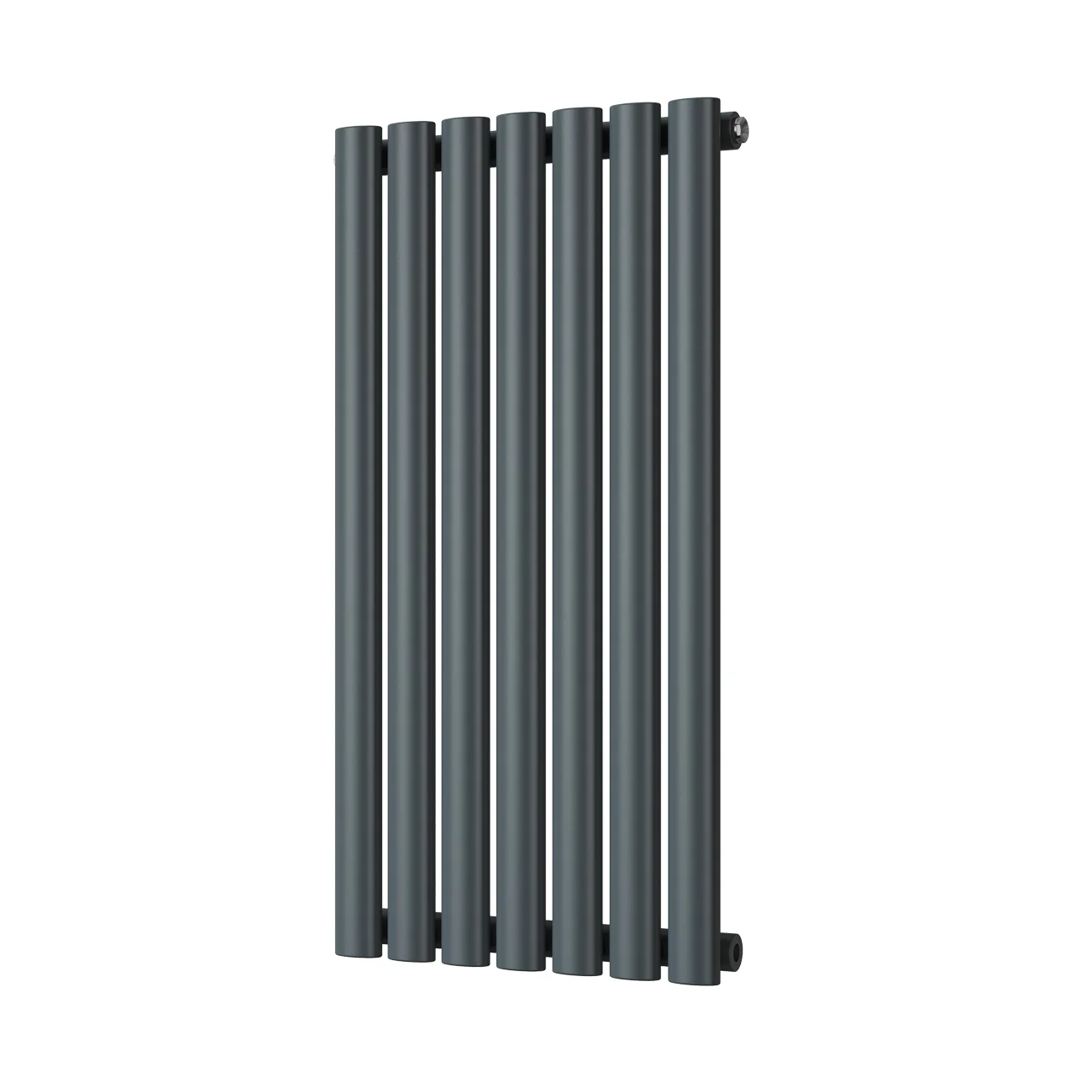 Omeara - Anthracite Designer Radiator H800mm x W406mm Single Panel - Feet Included