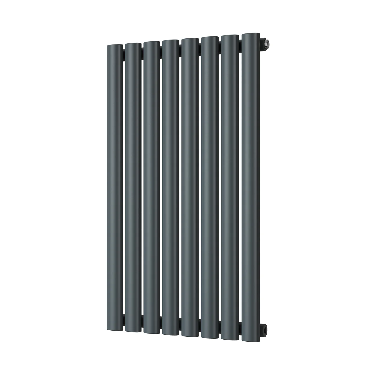 Omeara - Anthracite Designer Radiator H800mm x W464mm Single Panel - Feet Included